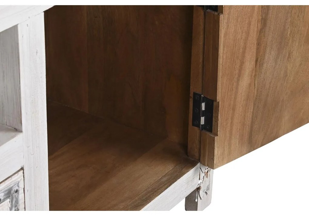 Τηλεόραση DKD Home Decor Λευκό Ξύλο Ξύλο από Μάνγκο 151 x 40 x 60 cm