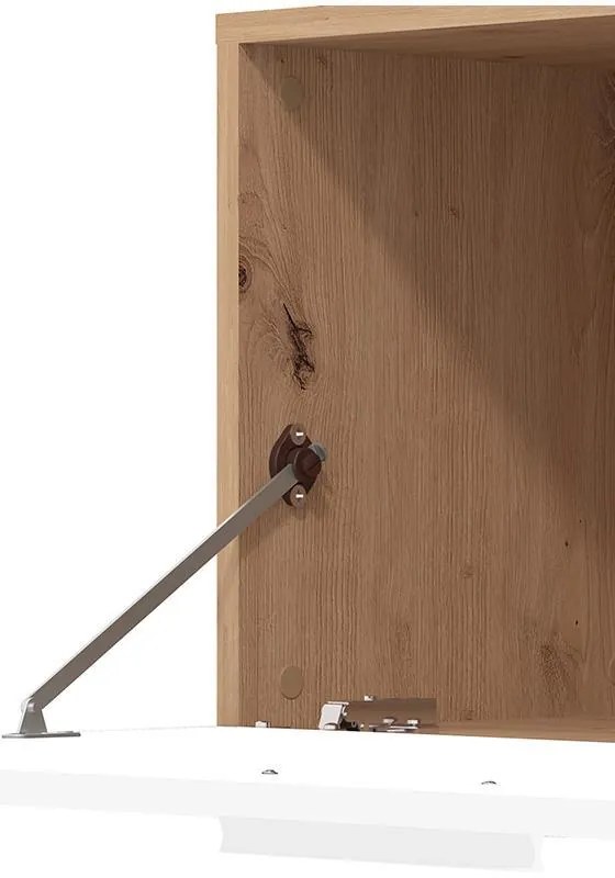 Κέντρο Ψυχαγωγίας - Σύνθεση Mataro Artisan Oak - Λευκό 185x35x155 εκ.