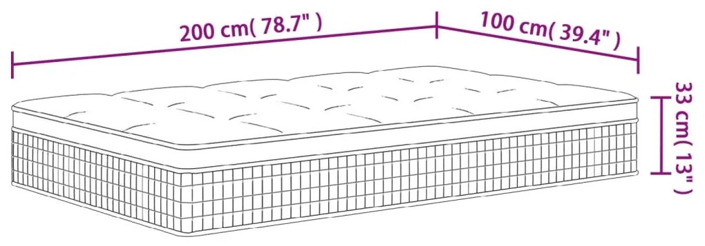 ΣΤΡΩΜΑ ΜΕ POCKET SPRINGS ΜΕΣΑΙΑ ΣΚΛΗΡΟΤΗΤΑ 100X200 ΕΚ. 372900