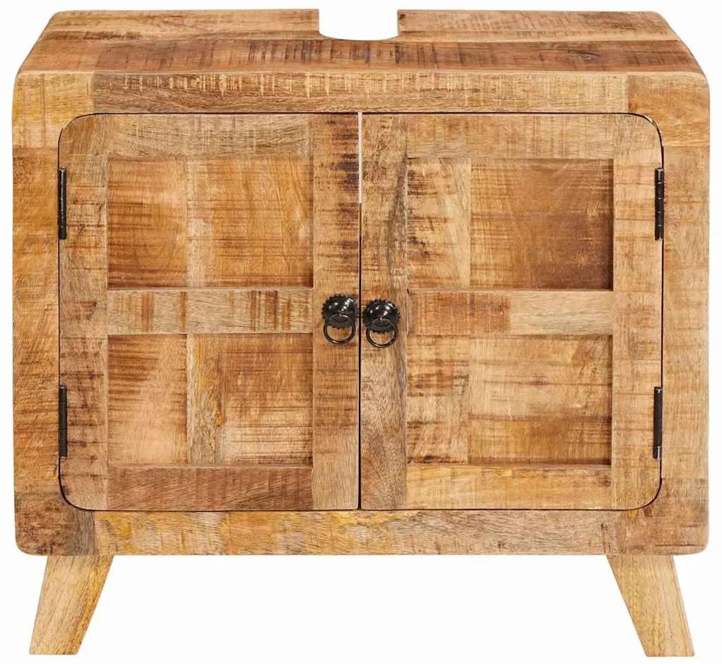 vidaXL Ντουλάπι Μπάνιου Καφέ Σοβαρή Μανγκο ξυλεία και Τεχνική ξυλεία