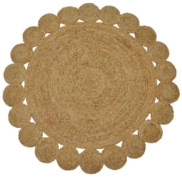Χαλί Voni Inart φυσικό γιούτα Φ100x1εκ 302-000006-302-000006-Καφέ 302-000006