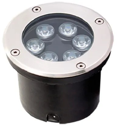 Σποτ επιδαπέδιο φωτιστικό χωνευτό LED Lotus inox Viokef 4186900 Ασημί