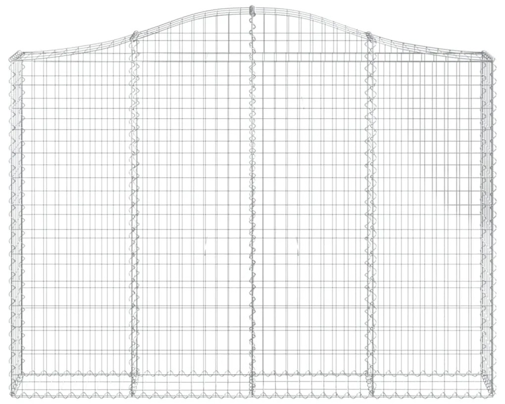 vidaXL Συρματοκιβώτια Τοξωτά 15 τεμ. 200x30x140/160 εκ. Γαλβαν. Ατσάλι