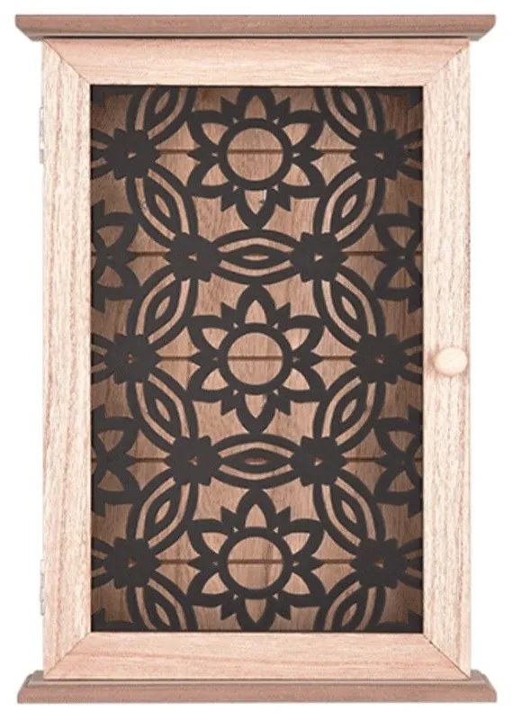 Κλειδοθήκη Irena 2170130 20x7x30cm Natural-Black Mirrors &amp; More Wood