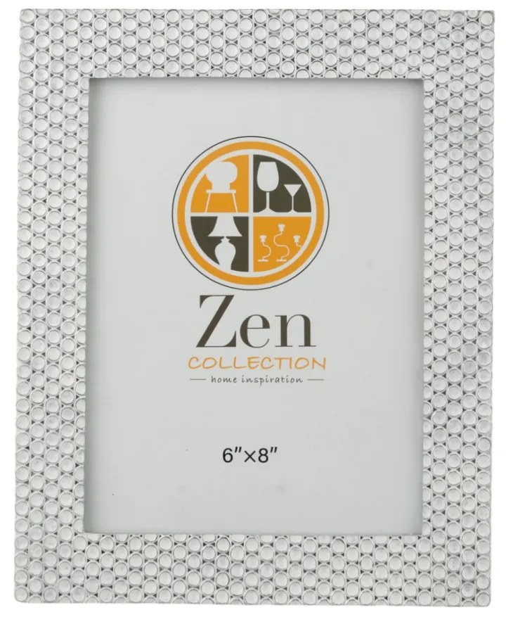 Κορνίζα Polyester Λευκή-Ασημί 15x20εκ. Zen Collection 25.2.50685