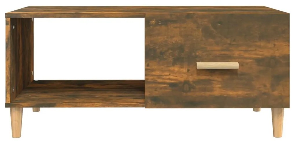 Τραπεζάκι Σαλονιού Καπνιστή Δρυς89,5x50x40εκ. από Επεξεργ. Ξύλο - Καφέ