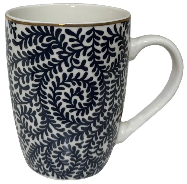 FLEUR B ΚΟΥΠΑ NEW BONE CHINA ΛΕΥΚΟ ΜΠΛΕ ΧΡΥΣΟ D8,3xH10,5cm - 028880 - 028880