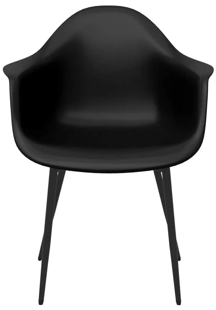 vidaXL Καρέκλες Τραπεζαρίας 2 τεμ. Μαύρες από Πολυπροπυλένιο