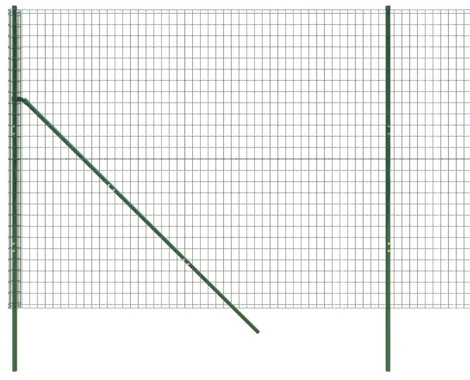vidaXL Συρματόπλεγμα Περίφραξης Πράσινο 2x25 μ. Γαλβανισμένο Ατσάλι
