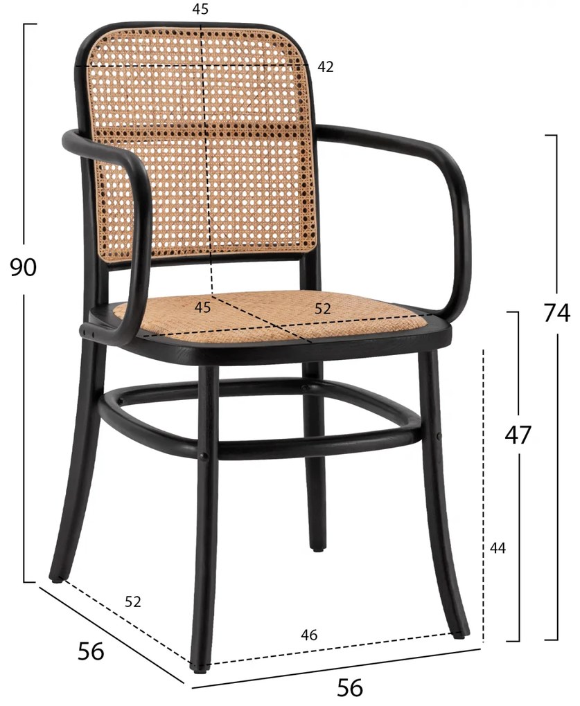 ΠΟΛΥΘΡΟΝΑ VAIANA HM8748 ΞΥΛΟ ΟΞΙΑΣ ΣΕ ΚΑΦΕ-ΠΛΕΞΗ RATTAN ΣΕ ΦΥΣΙΚΟ 55x55x90Yεκ