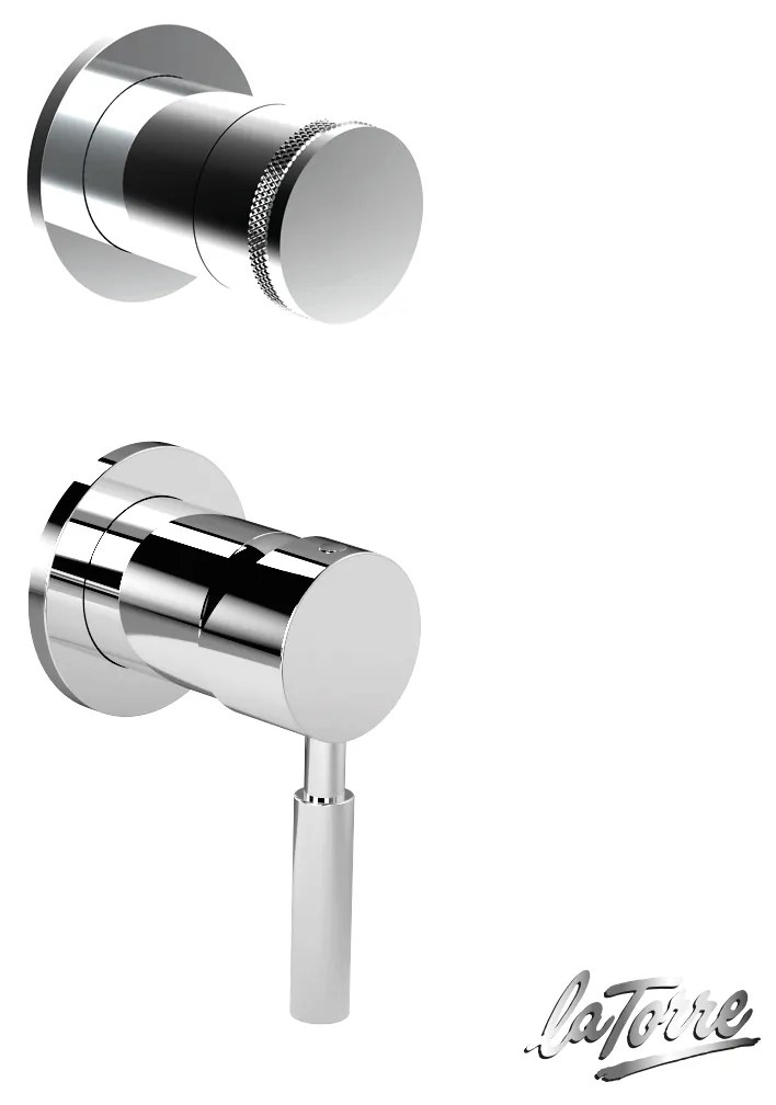 La Torre Industrial Chrome Μίκτης Εντοιχισμού 2 Εξόδων με Εκτροπέα περιστροφικό 12051SP-100 34374-100