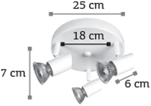 Επιτοίχιο σποτ InLight 9077-3-Μαύρο