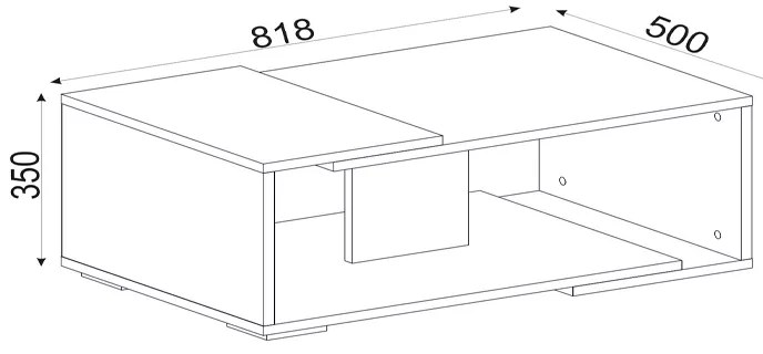 ΤΡΑΠΕΖΑΚΙ ΣΑΛΟΝΙΟΥ MARETA MEGAPAP ΧΡΩΜΑ ΛΕΥΚΟ 81,8X50X35ΕΚ.