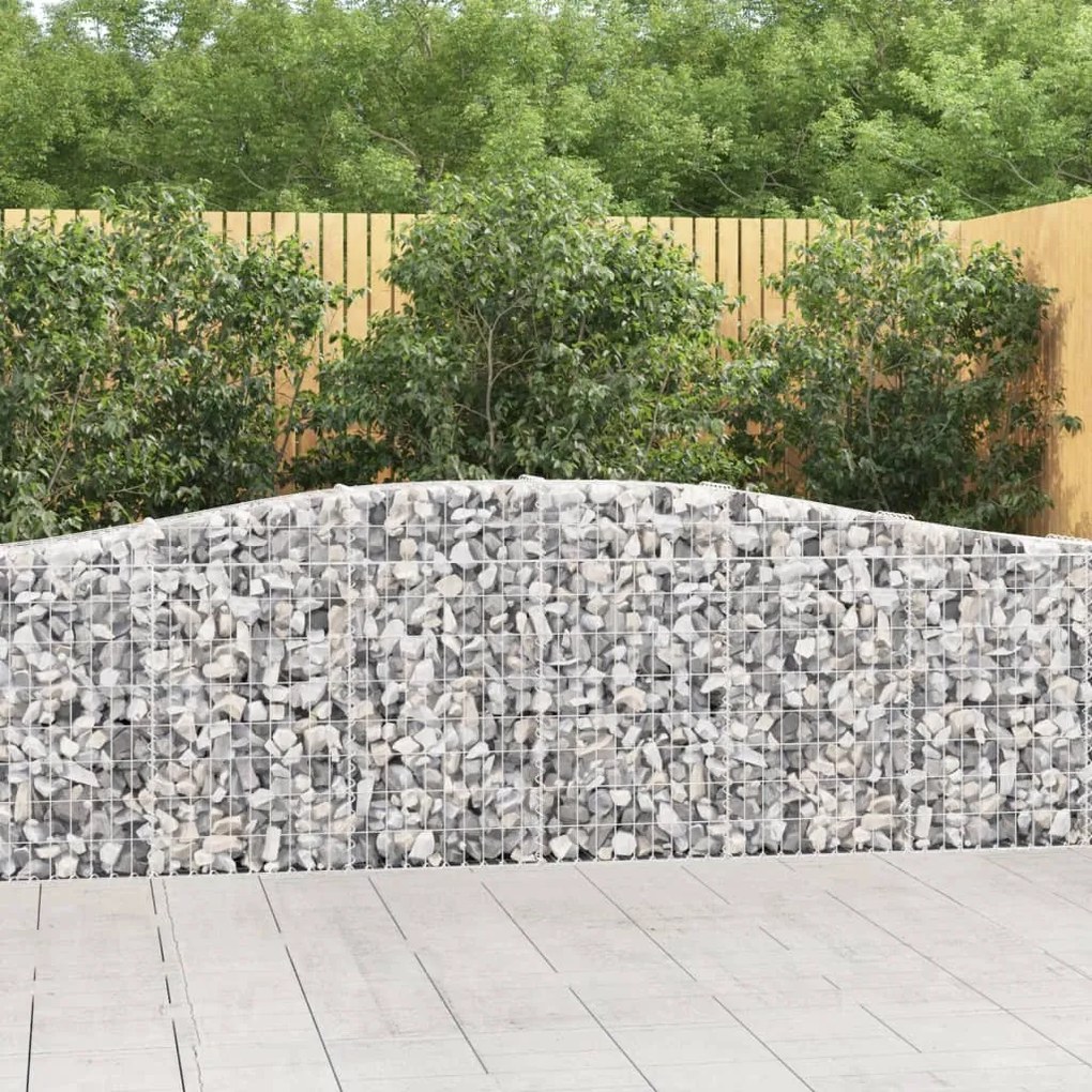 vidaXL Συρματοκιβώτια Τοξωτά 15 τεμ. 400x30x80/100 εκ. Γαλβαν. Ατσάλι