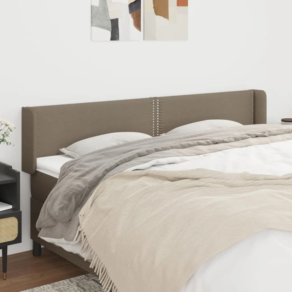 vidaXL Κεφαλάρι με Πτερύγια Taupe 163x16x78/88 εκ. Υφασμάτινο