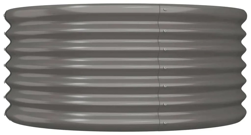 vidaXL Ζαρντινιέρα Γκρι 80x80x36 εκ. Ατσάλι με Ηλεκτρ. Βαφή Πούδρας