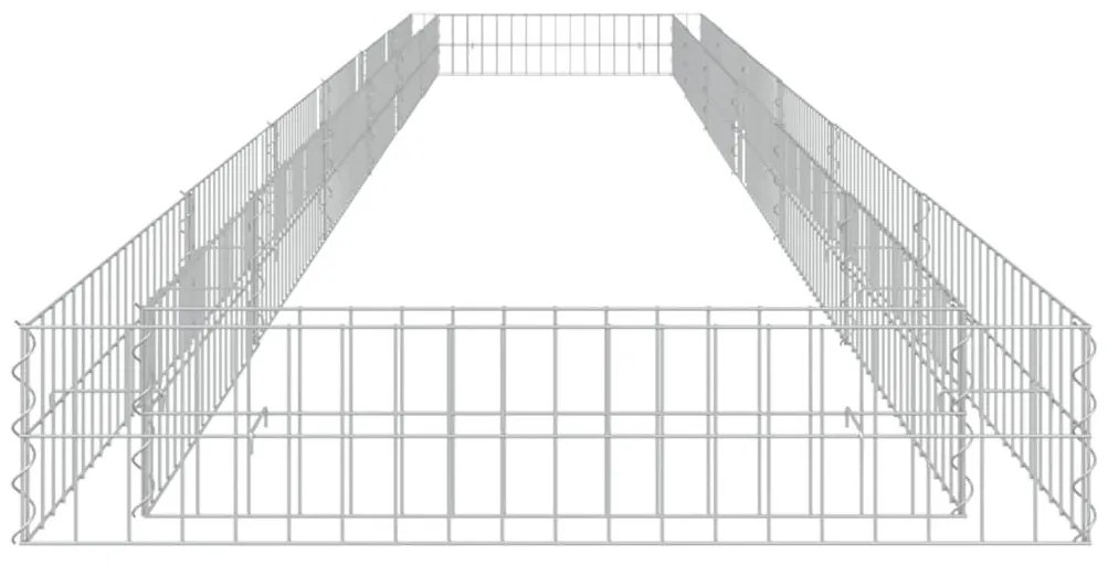 Συρματοκιβώτιο-Γλάστρα Υπερυψωμένη 600x100x20 εκ. Γαλβ. Χάλυβας - Ασήμι