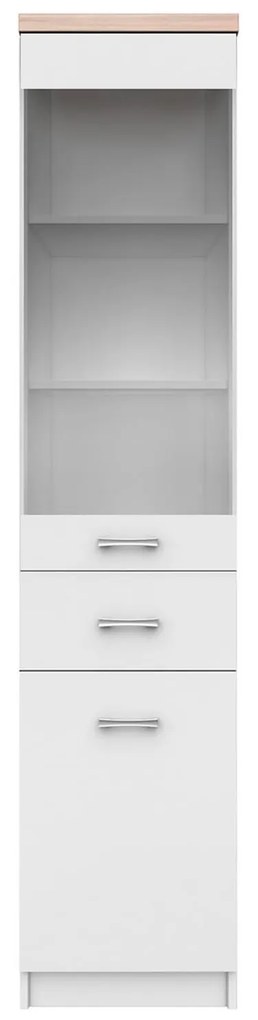 Βιτρίνα Top Mix 40Χ33Χ183 cm TO-TOP1D1W1SW Μελαμίνη,Γυαλί