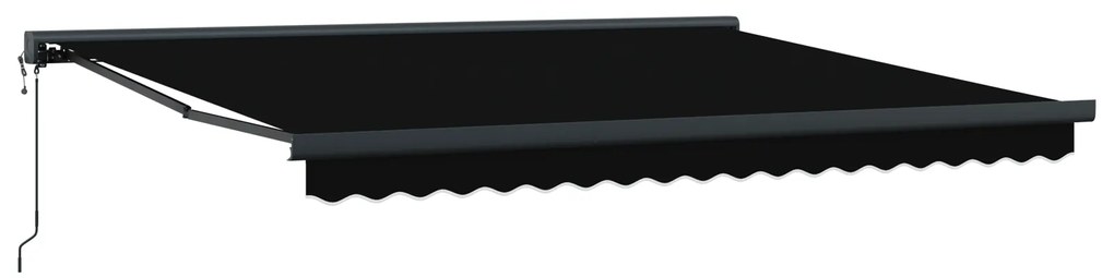 vidaXL Αυτόματη Τέντα Μαύρη 400 x 300 cm