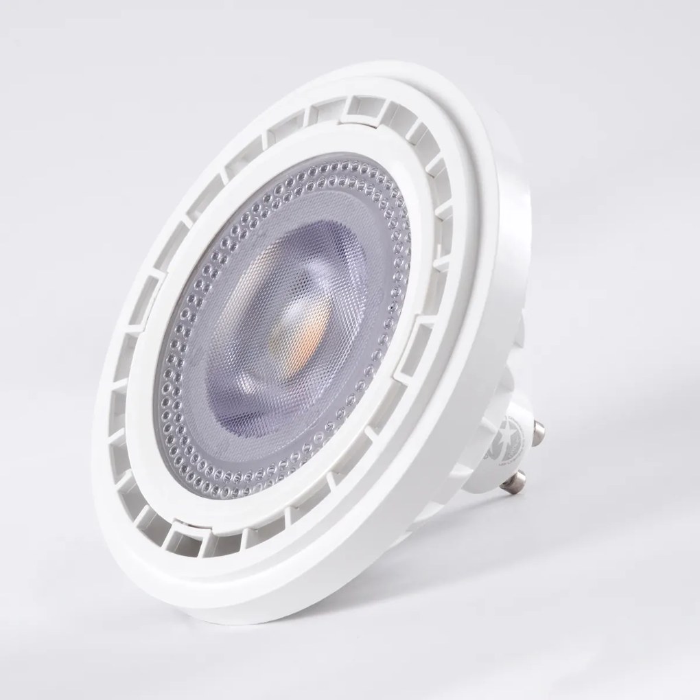 GloboStar 60128 Σποτ LED GU10 AR111 15W 1410lm 12° AC 220-240V IP20 Φ11 x Υ6.6cm Θερμό Λευκό 2700K - 3 Χρόνια Εγγύηση - 60128