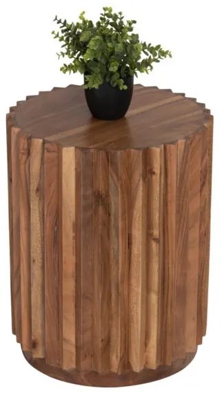 ΒΟΗΘΗΤΙΚΟ ΤΡΑΠΕΖΙ ΣΤΡΟΓΓΥΛΟ SEDGE HM9696 ΜΑΣΙΦ ΑΚΑΚΙΑ-ΦΥΣΙΚΟ ΧΡΩΜΑ Φ40x50Υεκ.