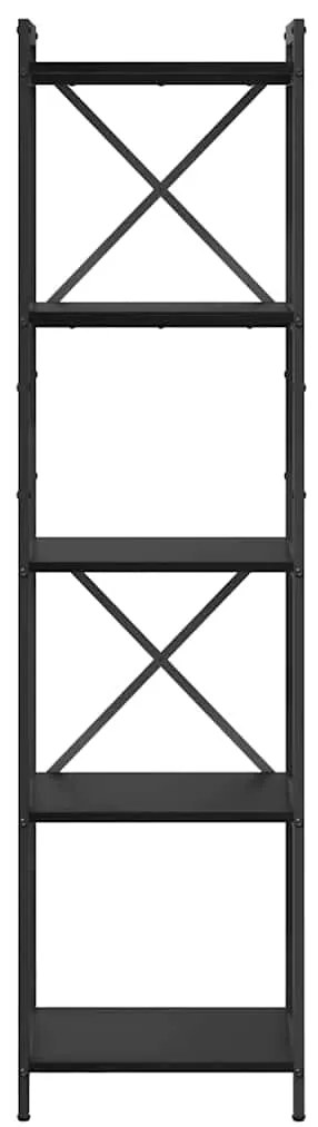 vidaXL Βιβλιοθήκη Μαύρη δρυς 40 x 30 x 153 εκ Επεξεργασμένο ξύλο