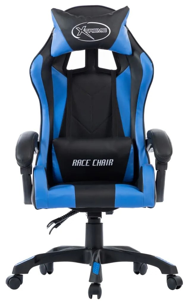 vidaXL Καρέκλα Racing Μπλε από Συνθετικό Δέρμα