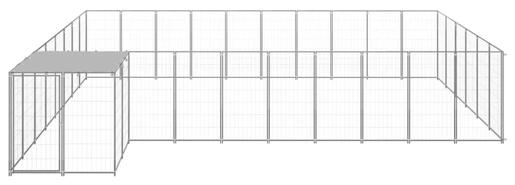vidaXL Σπιτάκι Σκύλου Ασημί 19,36 μ² Ατσάλινο
