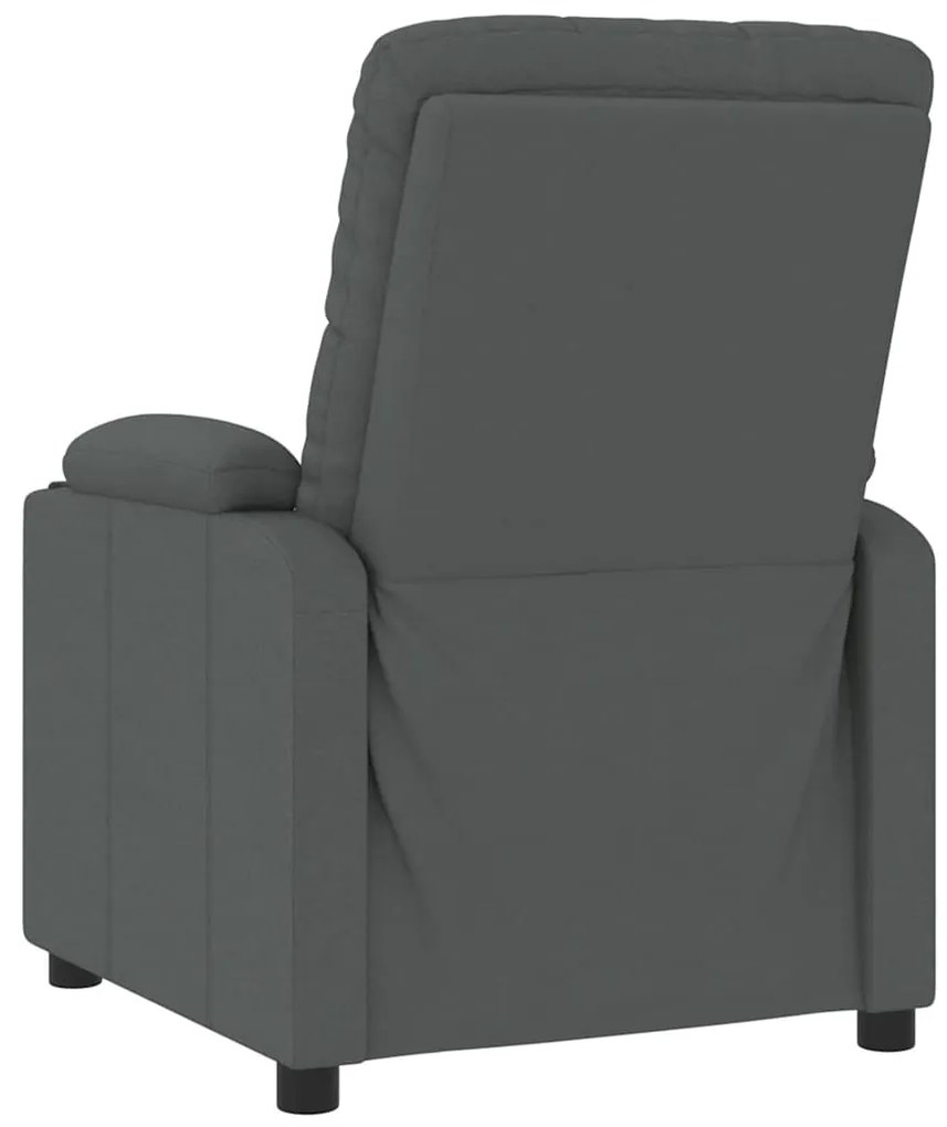 vidaXL Πολυθρόνα Ανακλινόμενη Σκούρο Γκρι Υφασμάτινη