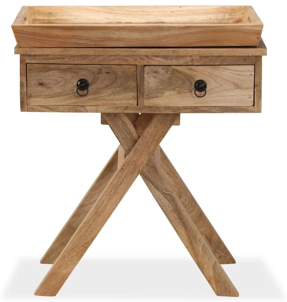 vidaXL Τραπέζι Βοηθητικό 65x40x76 εκ. από Μασίφ Ξύλο Μάνγκο