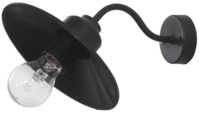 Απλίκα Φωτιστικό Τοίχου μαύρο Petra AS-160AP 1L Heronia-31-0581-Μαύρο 31-0581