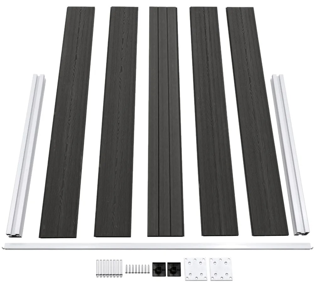 vidaXL Πάνελ Περίφραξης Γκρι 180 x 105 εκ. από WPC
