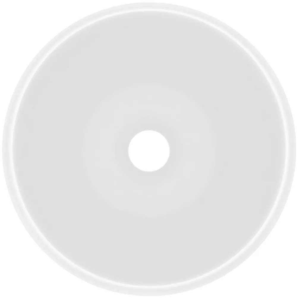 vidaXL Νιπτήρας Πολυτελής Στρογγυλός Λευκό Ματ 40 x 15 εκ. Κεραμικός