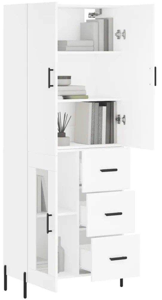 vidaXL Ντουλάπι Λευκό 69,5x34x180 εκ. από Επεξεργασμένο Ξύλο