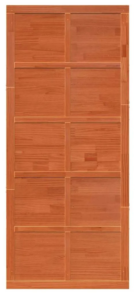 vidaXL Πόρτα αχυρώνα Καφέ κεριού 100 x 210 cm Μασίφ ξύλο πεύκου