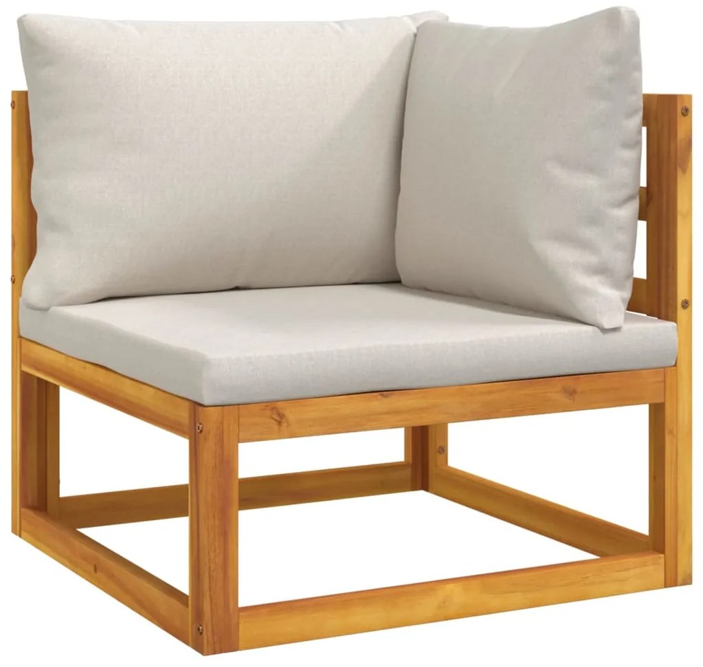 vidaXL Σαλόνι Κήπου Σετ 6 Τεμαχίων Μασίφ Ξύλο με Αν. Γκρι Μαξιλάρια