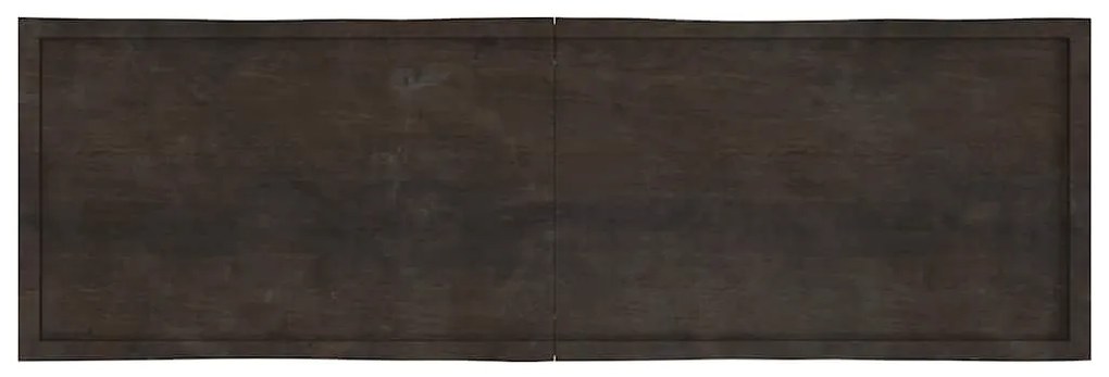 vidaXL Επιφ Τραπεζιού Αν Καφέ 200x60x(2-6)εκ.Ακατέργ. Μασίφ Ξύλο Δρυός