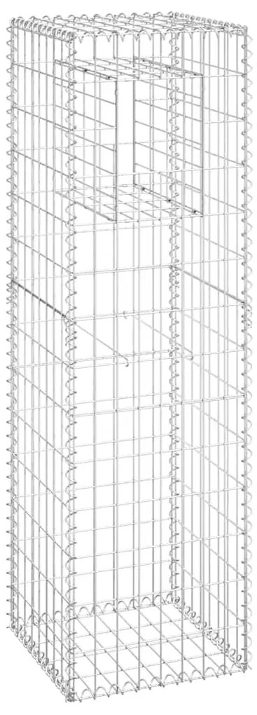 vidaXL Συρματοκιβώτια Στύλοι 2 τεμ. 40 x 40 x 140 εκ. Σιδερένιοι