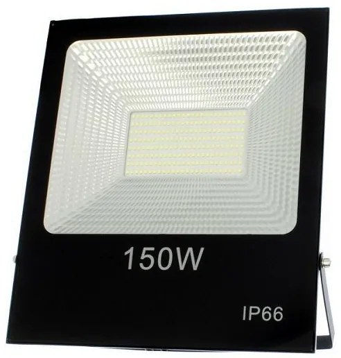 Στεγανός Προβολέας IP66 Ισχύος 150W με Ψυχρό Λευκό Φως σε Μαύρο χρώμα 68015
