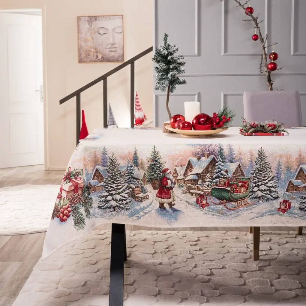 Χριστουγεννιάτικο Τραπεζομάντηλο Minden της Teoran Διάσταση: Τραπεζομάντηλο Minden - 140x220cm