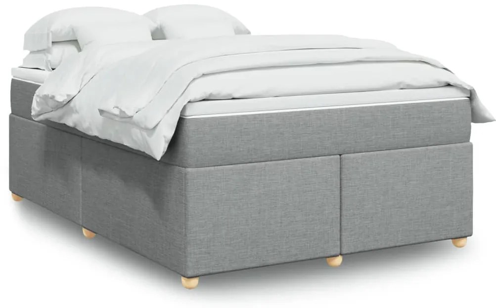 vidaXL Κρεβάτι Boxspring με Στρώμα Αν. Πράσινο 160x200εκ Υφασμάτινο