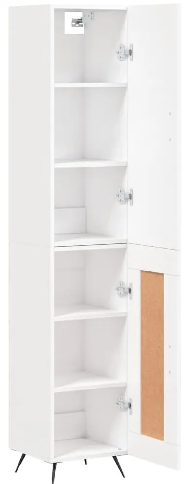 vidaXL Ντουλάπι Λευκό 34,5 x 34 x 180 εκ. από Επεξεργασμένο Ξύλο