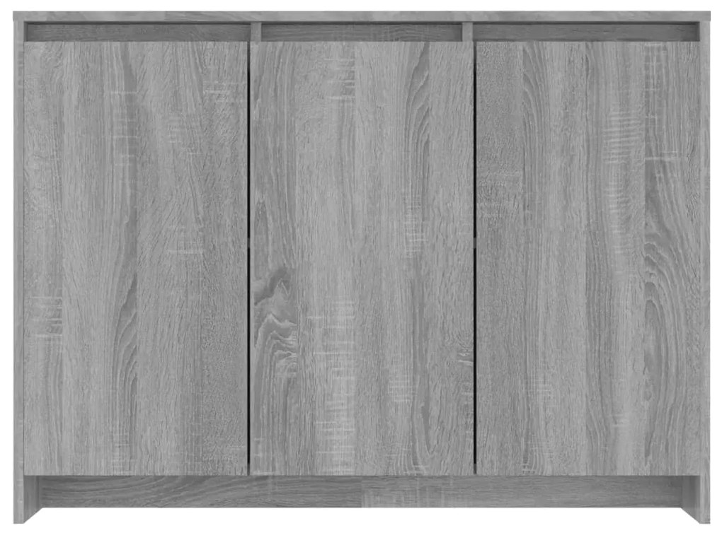 vidaXL Μπουφές Γκρι Sonoma 102x33x75 εκ. από Επεξεργασμένο Ξύλο