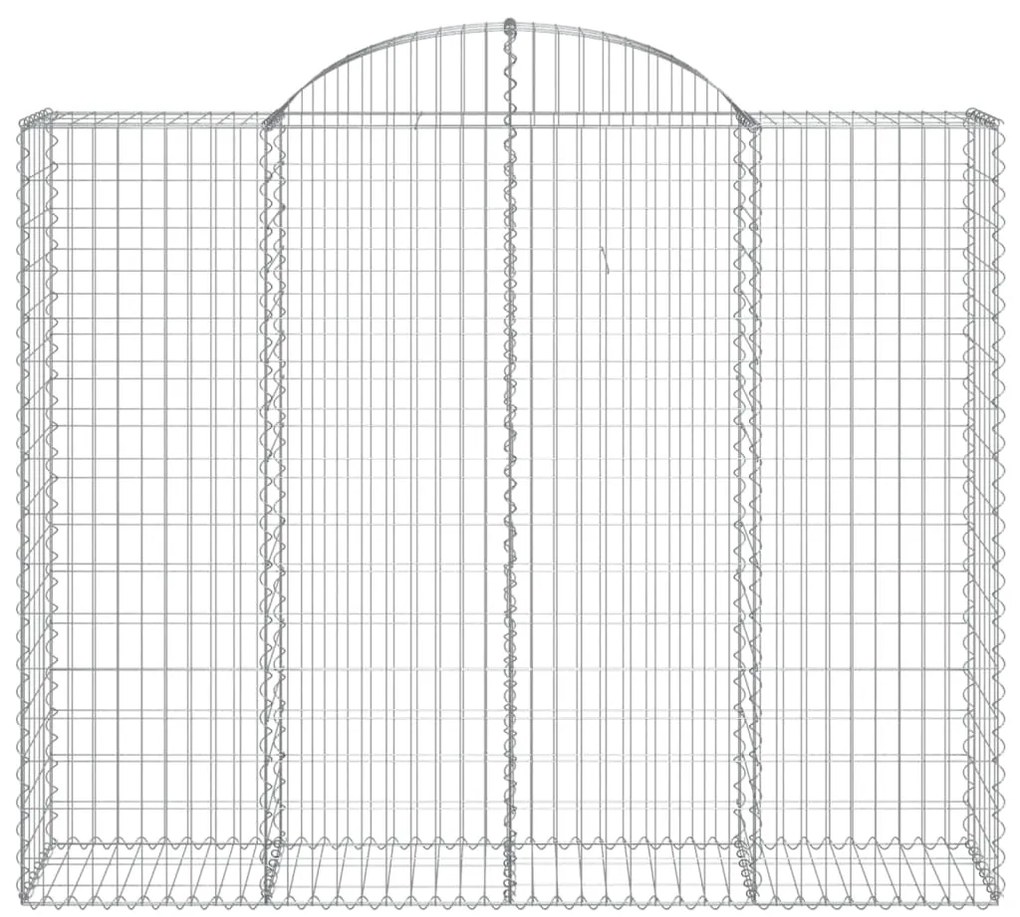 vidaXL Συρματοκιβώτια Τοξωτά 7 τεμ. 200x50x160/180 εκ. Γαλβαν. Ατσάλι