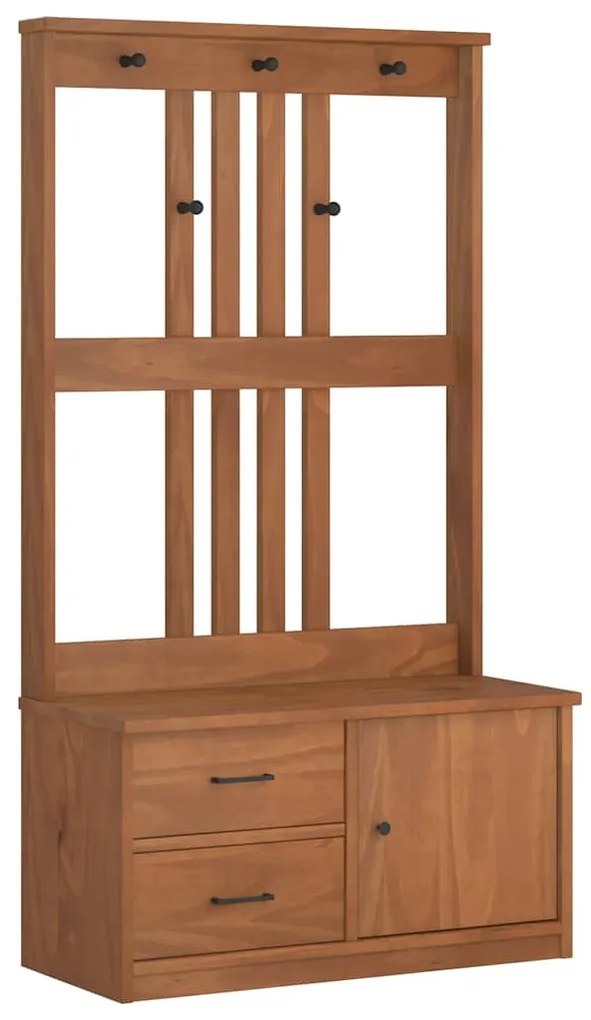 vidaXL Δέντρο χωλ "SANDNES" 87x40x159,5 εκ. Πεύκο μασίφ ξύλο
