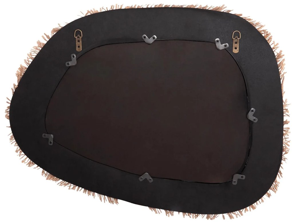 Καθρέπτης Τοίχου SANTORINI Mdf Μαύρο - Μπέζ 80x1,8x60Υ εκ. 80x1.8x60 εκ.