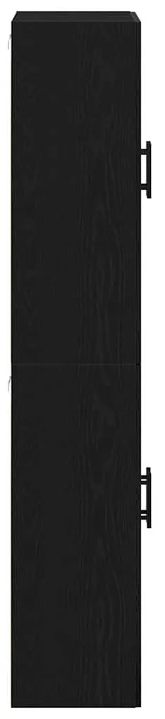 vidaXL Επιτοίχιο ντουλάπι 2 pcs Μαύρη δρυς 69.5 x 34 x 90 εκ.