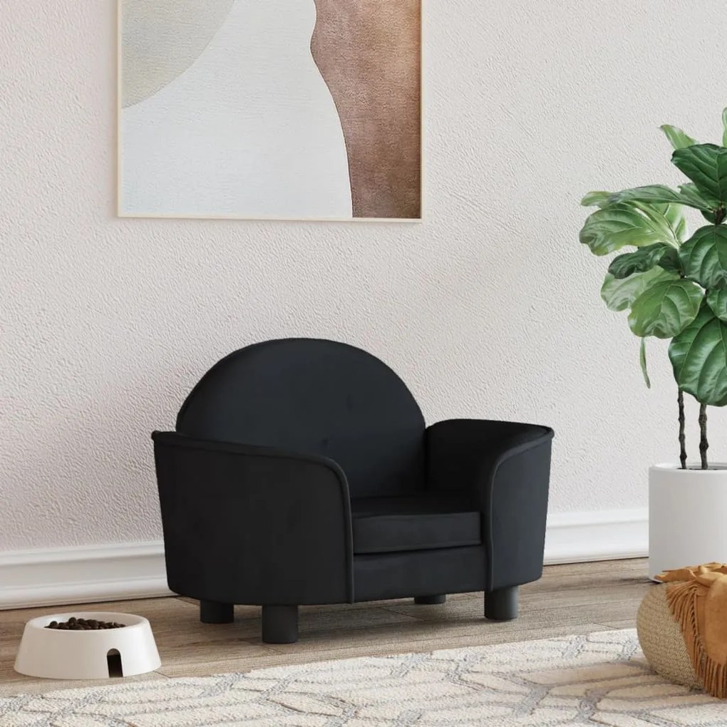 Κρεβάτι Σκύλου Μαύρο 66 x 40 x 45 εκ. Βελούδινο