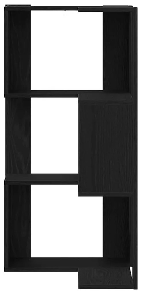 vidaXL Γωνιακή Βιβλιοθήκη Μαύρη δρυς 50 x 50 x 102 εκ