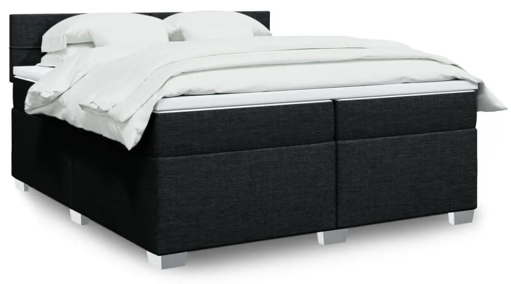 ΚΡΕΒΑΤΙ BOXSPRING ΜΕ ΣΤΡΩΜΑ ΜΑΥΡΟ 200X200 ΕΚ. ΥΦΑΣΜΑΤΙΝΟ 3288297